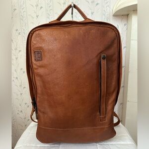 Genicci Brown Leather Backpack